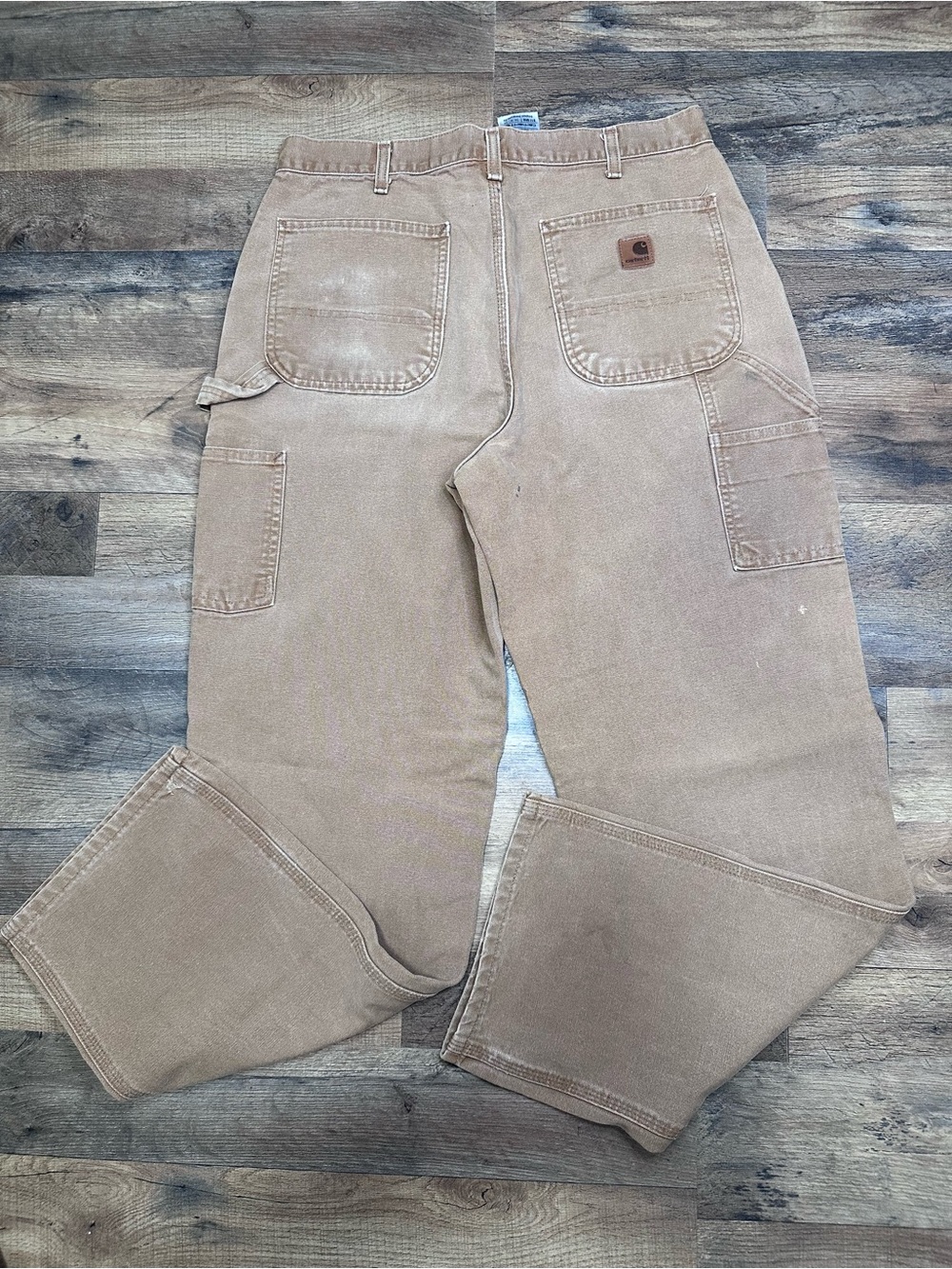 Carhartt Men’s Tan Canvas Carpenter Pants 34X34